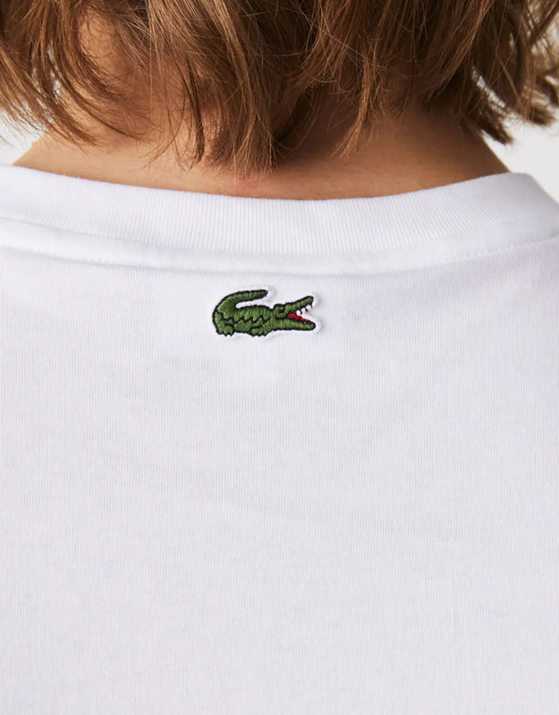 Men's Crew Neck Embroidered Logo Cotton T-shirt White Patagonia Clothing