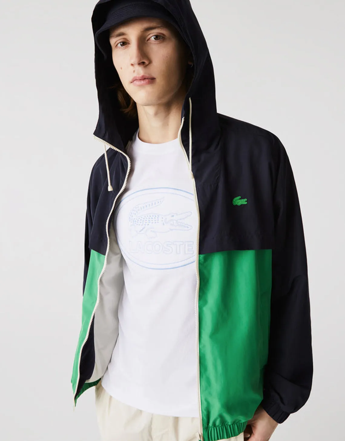 Men's Crew Neck Embroidered Logo Cotton T-shirt White Patagonia Clothing