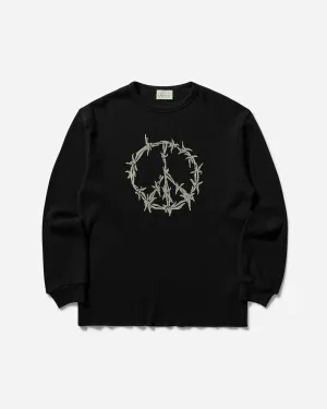 Men's Peace Press Gothic Waffle Longsleeve T-Shirt Black