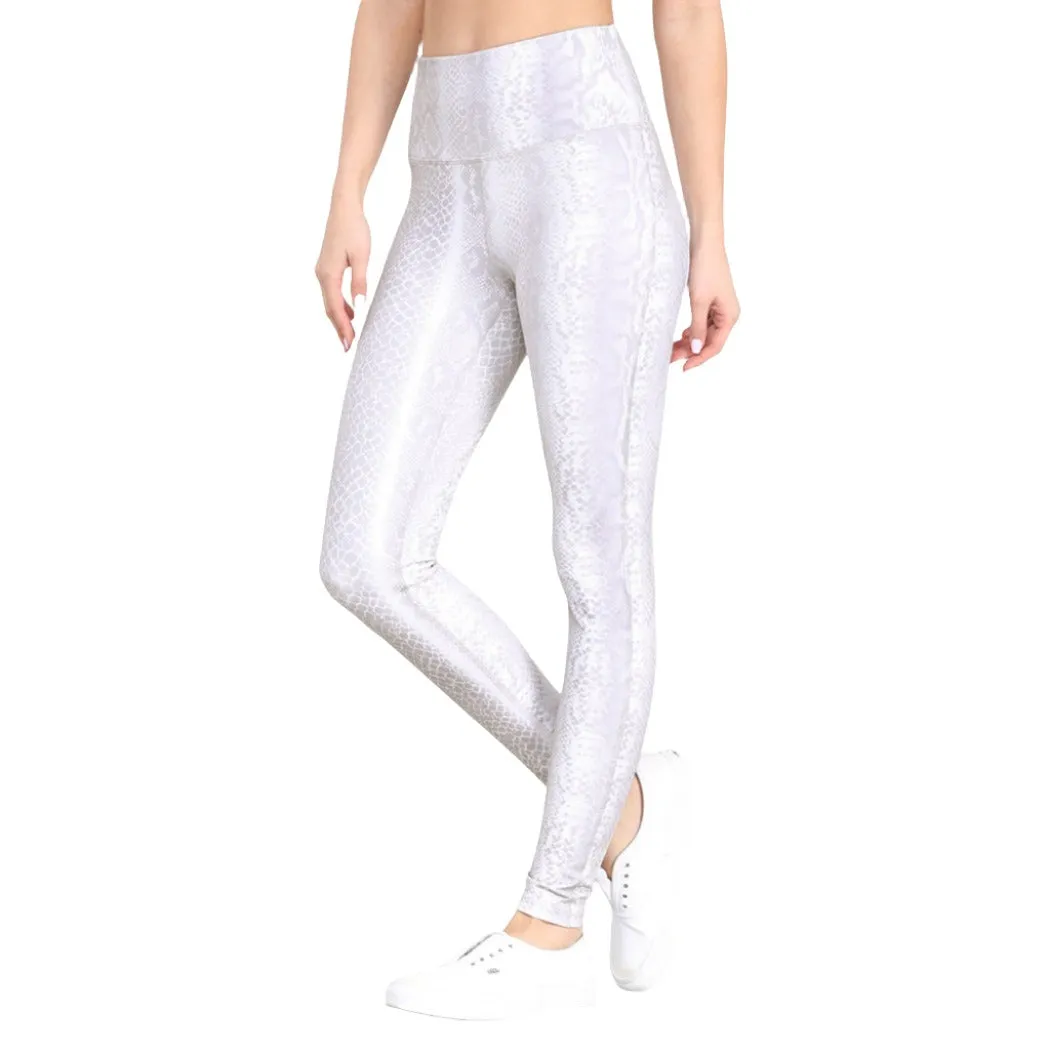 Mono B Grey Snake Print Leggings APH2828