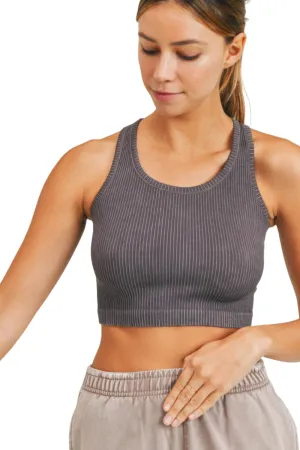 Mono B Seamless Rib Crop Top AT-A0421