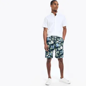 Nautica Men's Big & Tall Floral Print Cabana Short Navy Nautica