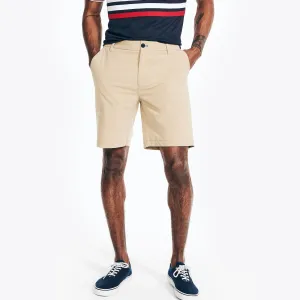 Nautica Men's Navtech 8.5" Slim Fit Flat-Front Short Military Tan Nautica
