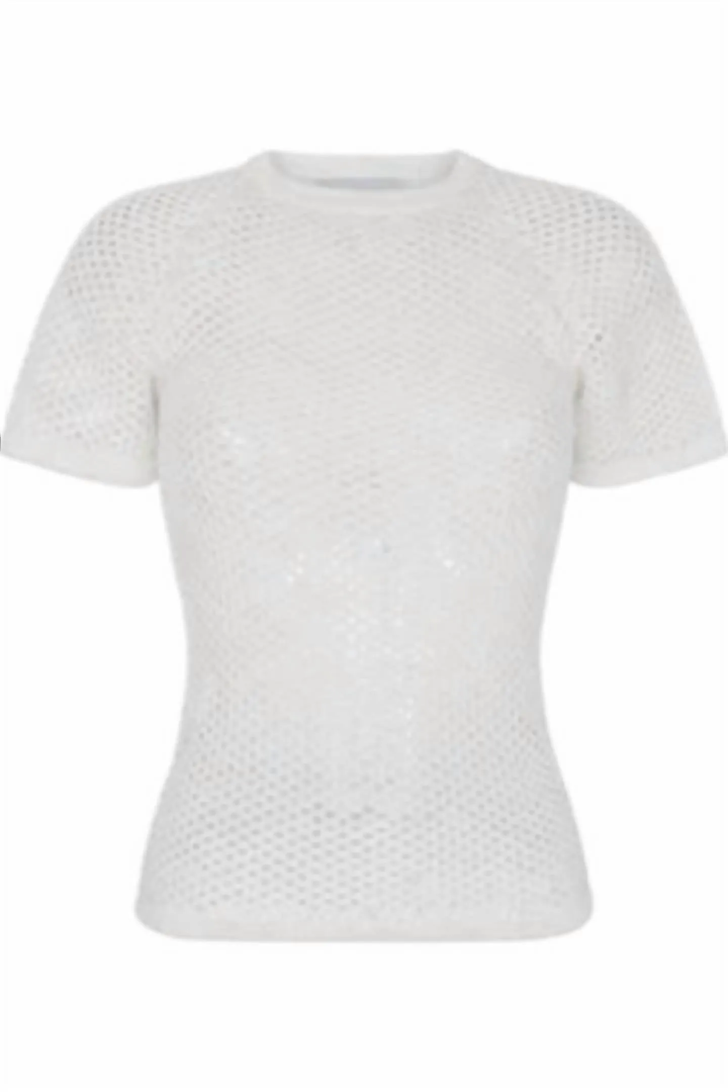 Net Raglan Tee In Ivory