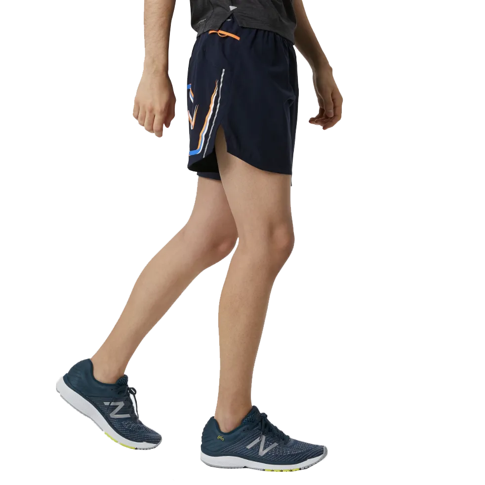 New Balance Men's Printed Impact Run Short 5"