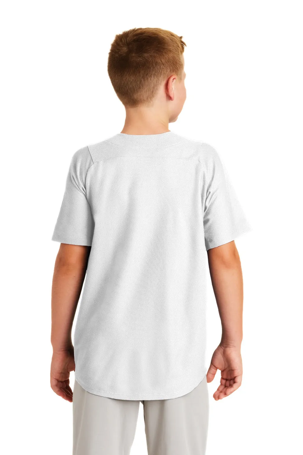 New Era Youth Diamond Era Moisture Wicking Short Sleeve Jersey - White