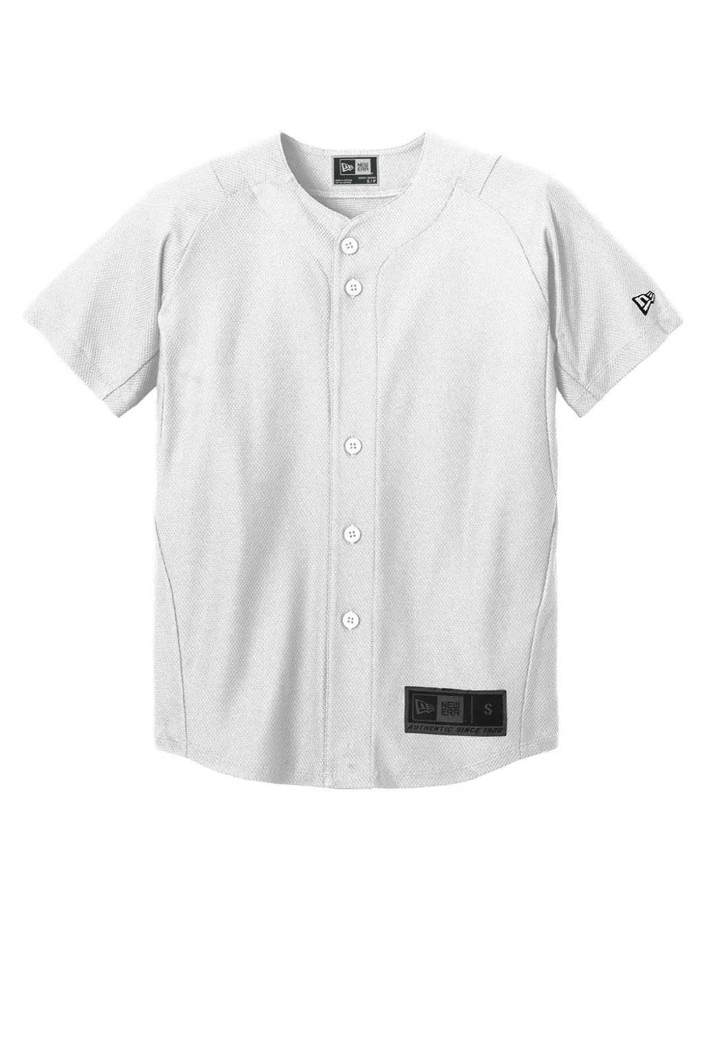New Era Youth Diamond Era Moisture Wicking Short Sleeve Jersey - White