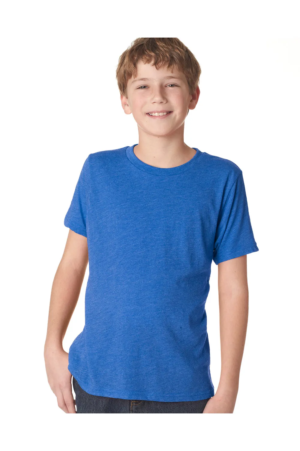 Next Level Youth Jersey Short Sleeve Crewneck T-Shirt - Vintage Royal Blue