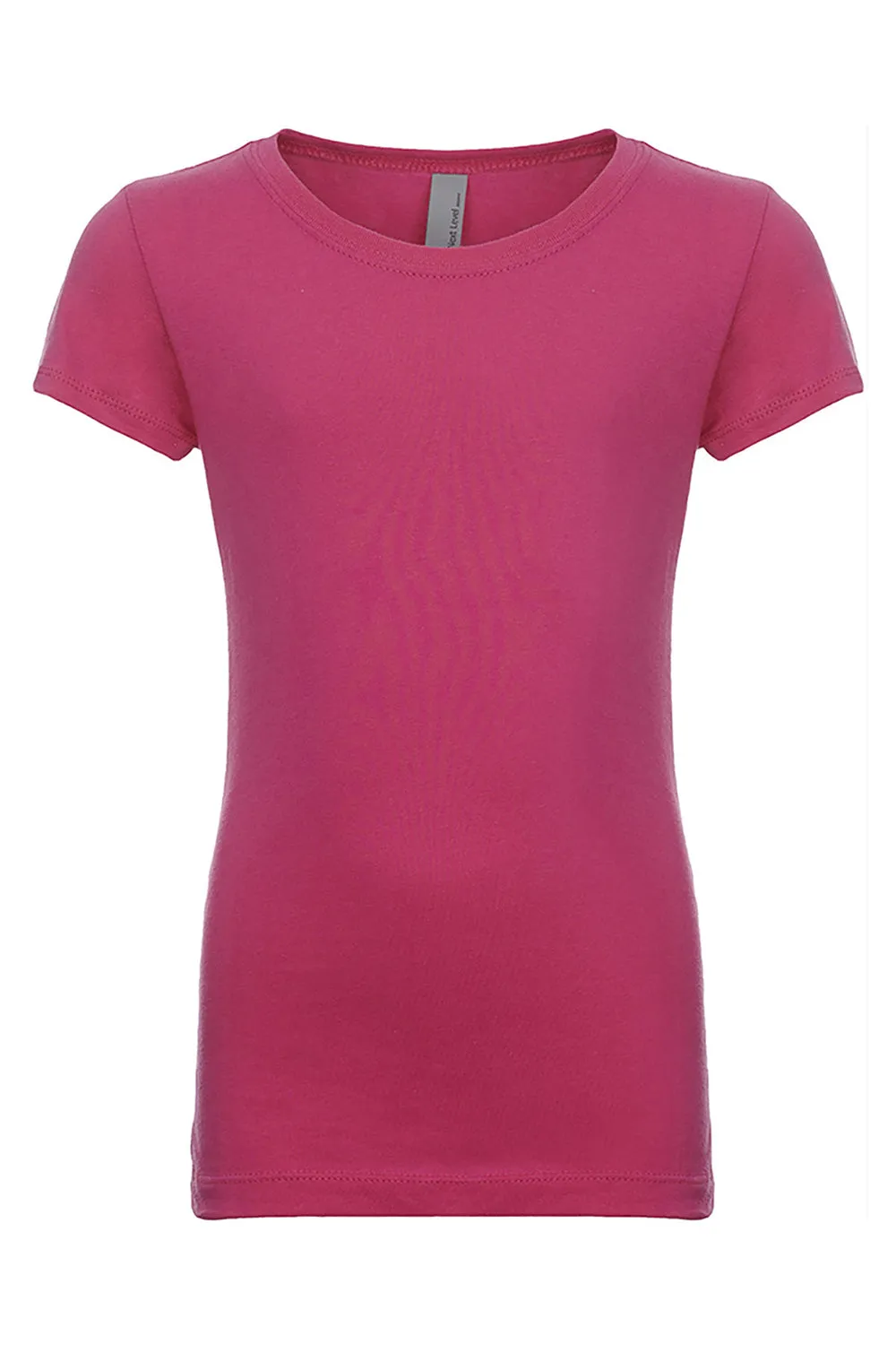 Next Level Youth Princess Fine Jersey Short Sleeve Crewneck T-Shirt - Raspberry Pink