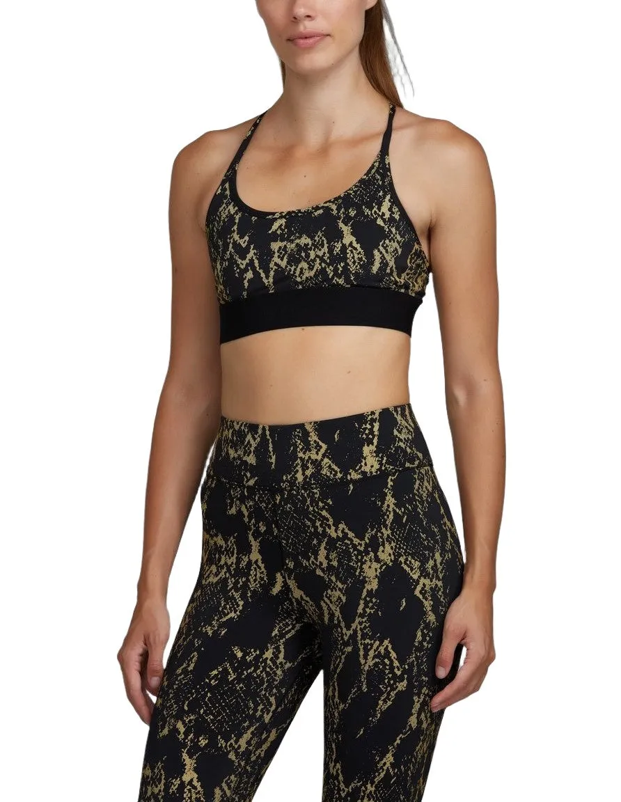 Noli Reflective T-Back Black/Gold Cobra Bra