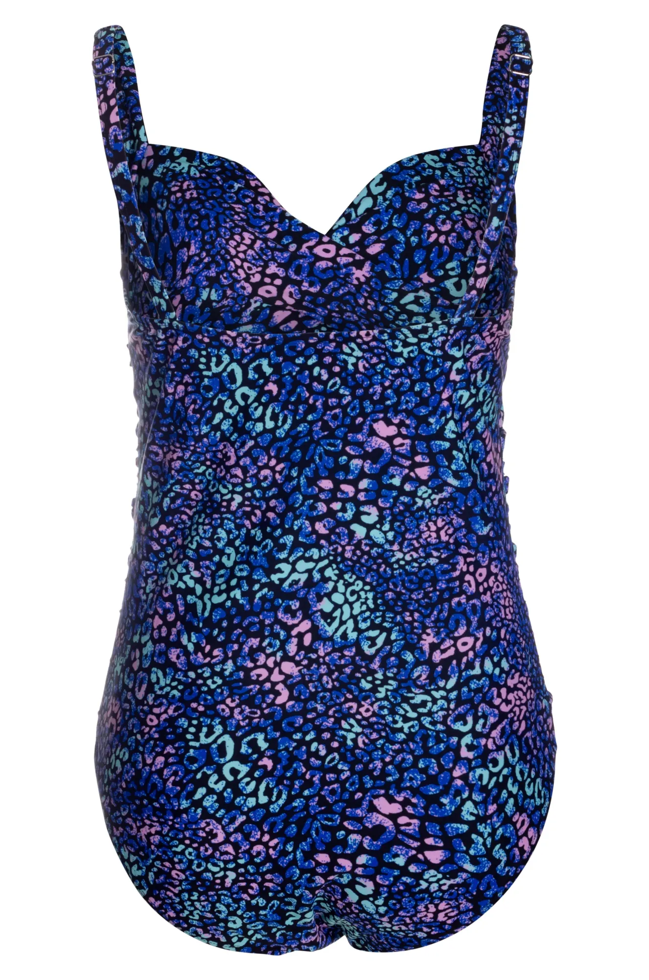 Plunge V neck Swimsuit | Royal Mint Animal | 0710YY