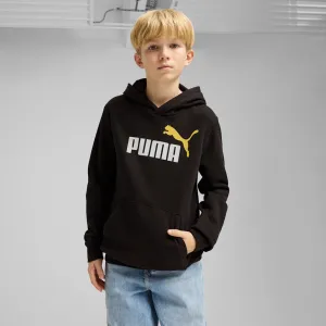 PUMA KID'S ESSENTIALS 2COLOUR FLEECE BLACK HOODIE