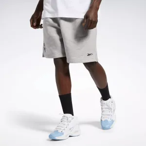 Reebok Men's Basketball City League Fleece Shorts Grey Reebok