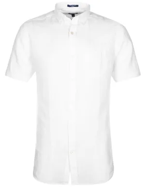 Regular Linen Short Sleeve Shirt White