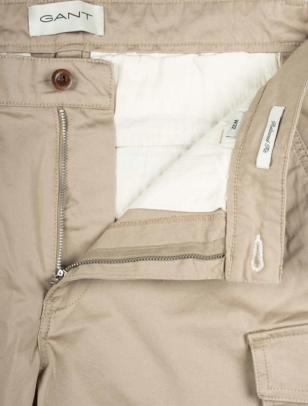 Relaxed Twill Cargo Shorts Dark Khaki