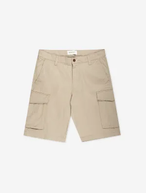 Relaxed Twill Cargo Shorts Dark Khaki