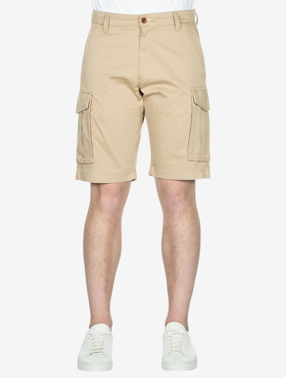 Relaxed Twill Cargo Shorts Dark Khaki