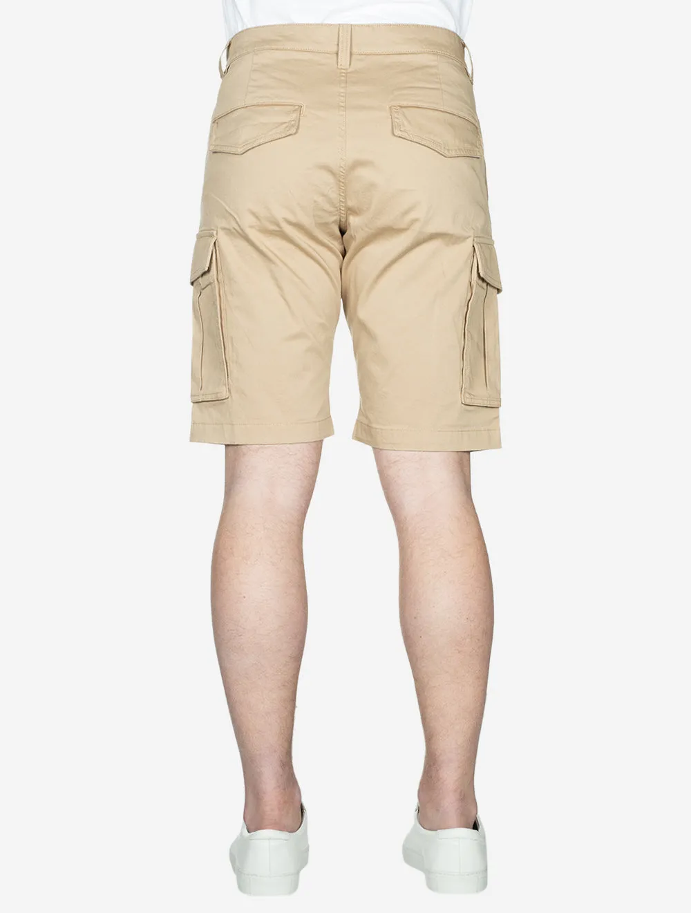 Relaxed Twill Cargo Shorts Dark Khaki