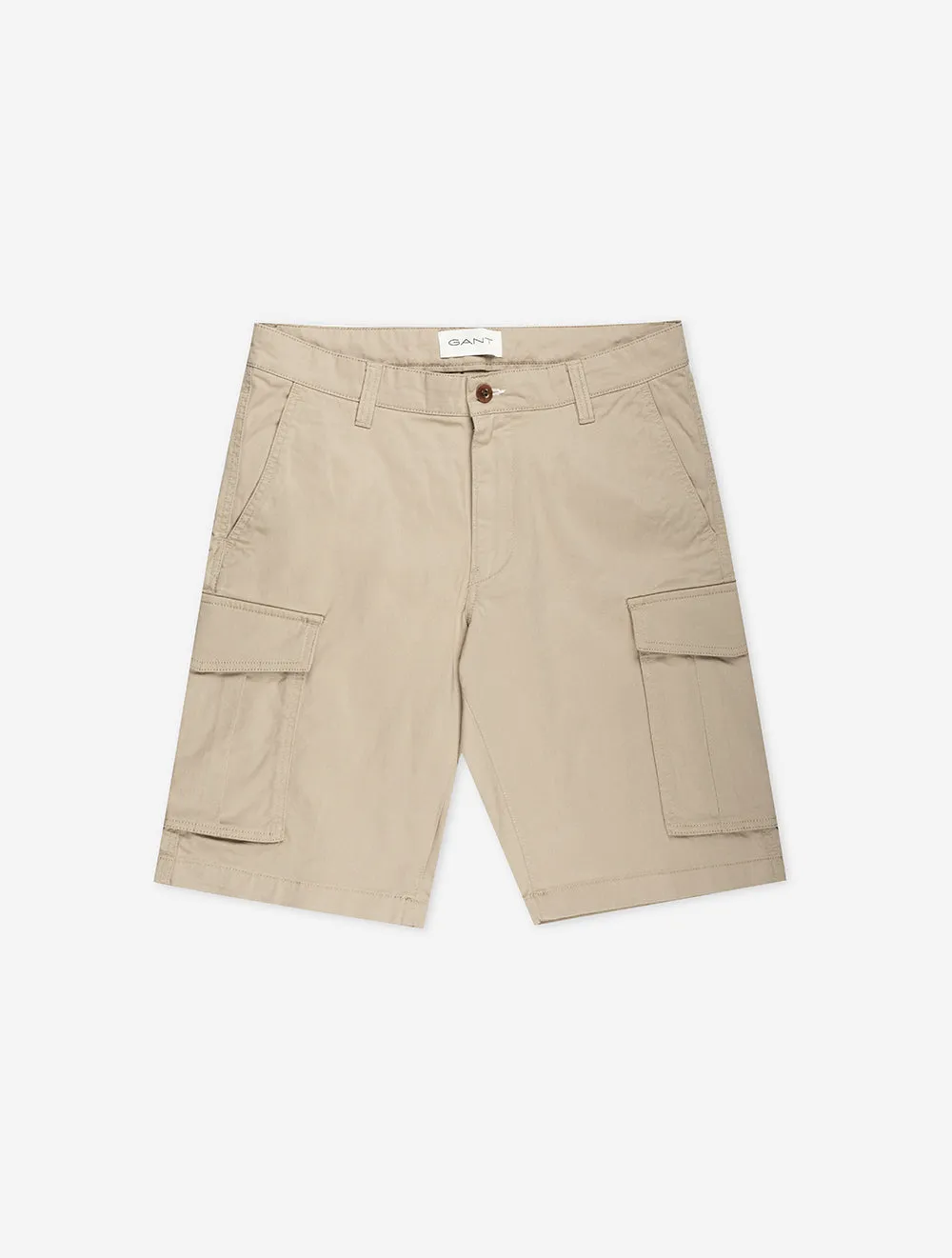 Relaxed Twill Cargo Shorts Dark Khaki