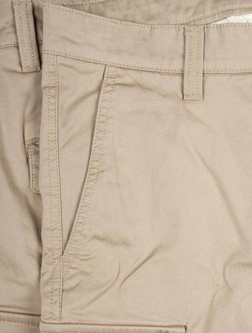 Relaxed Twill Cargo Shorts Dark Khaki