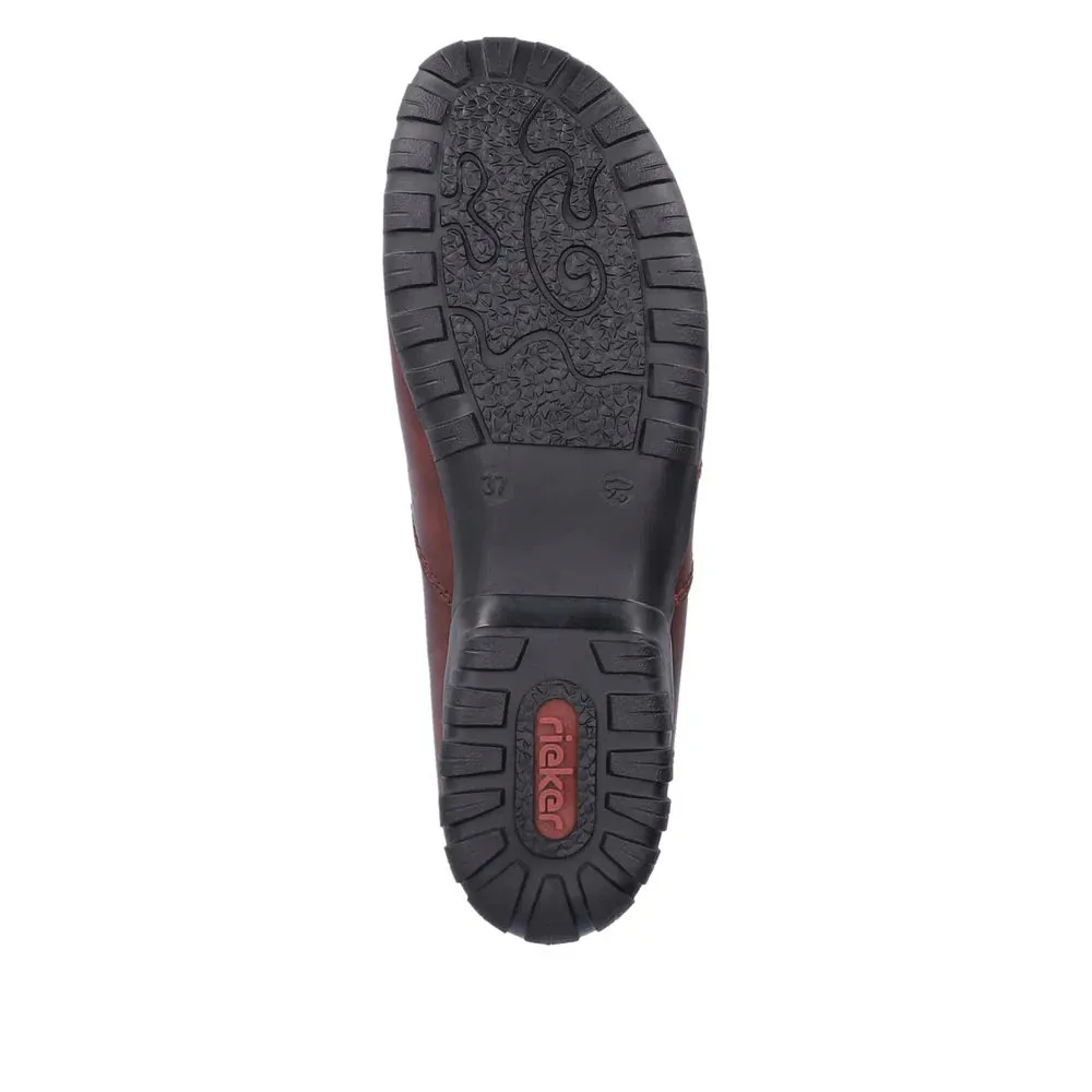 Rieker Shoes L4655-35 Ankle Zip RTex Wine/Black