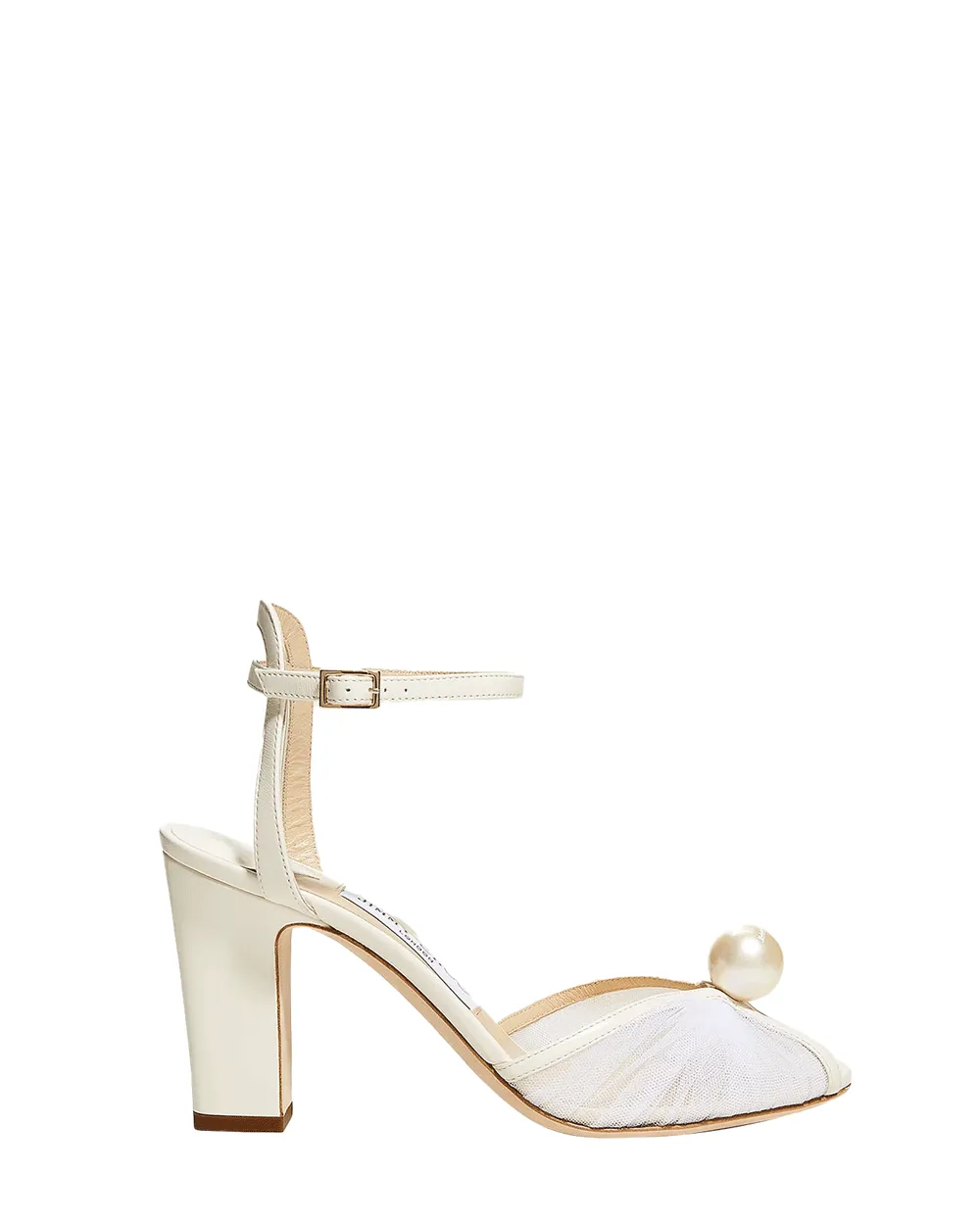 Sacaria White Pearl 85 Sandal in Ivory