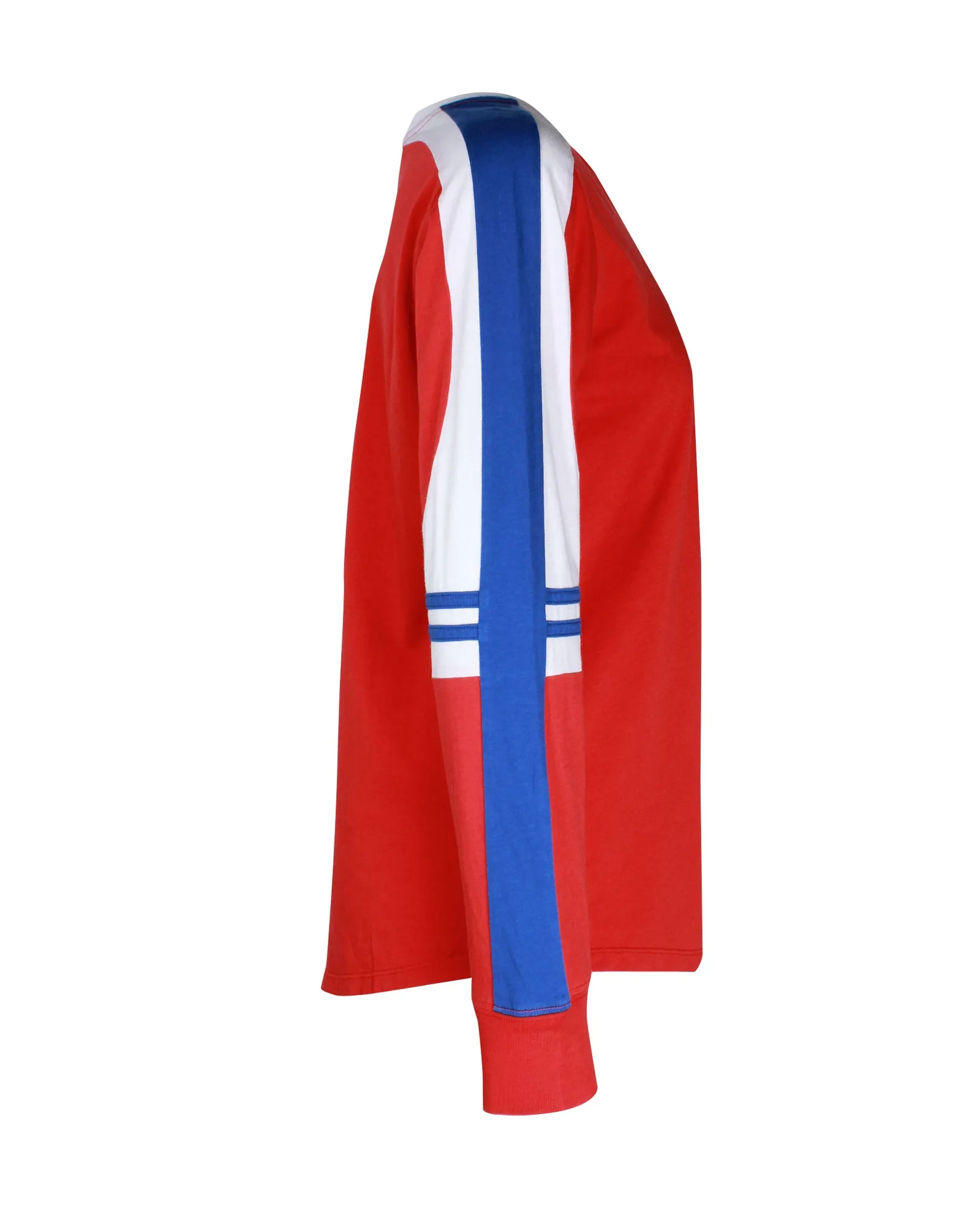 Sandro Long Sleeve Top in Red Cotton