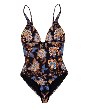 Seafolly Women Swimwear Silk Road One Piece Swimsuit in Black