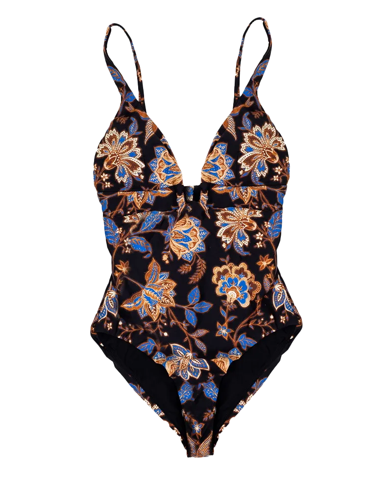 Seafolly Women Swimwear Silk Road One Piece Swimsuit in Black