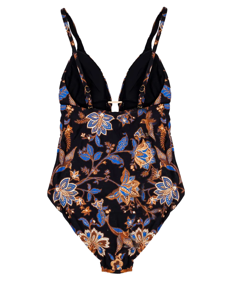 Seafolly Women Swimwear Silk Road One Piece Swimsuit in Black