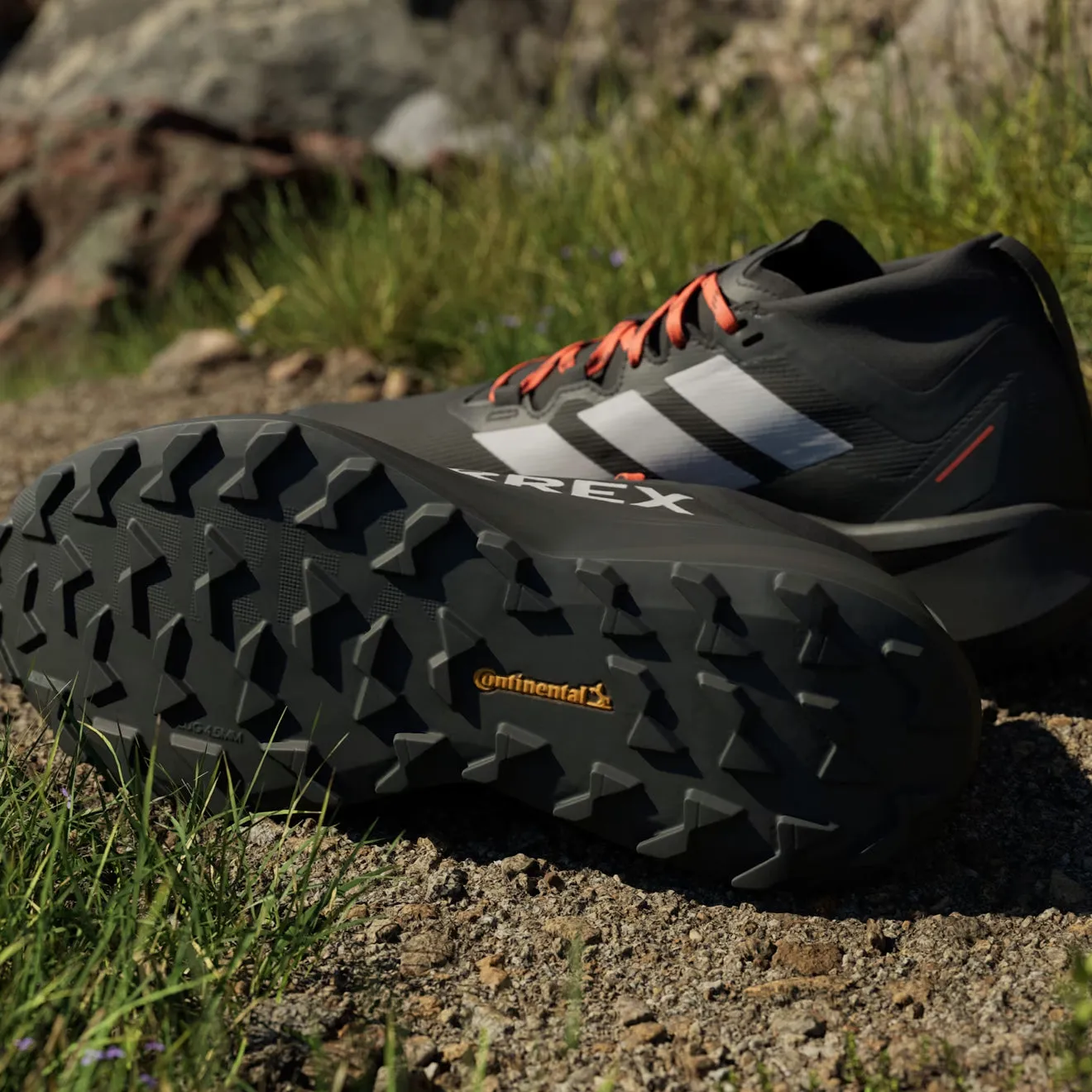 Shoes Adidas Terrex Men Adidas Terrex Agravic GTX Trail Running Shoe Core Black / Grey / Semi Impact Orange