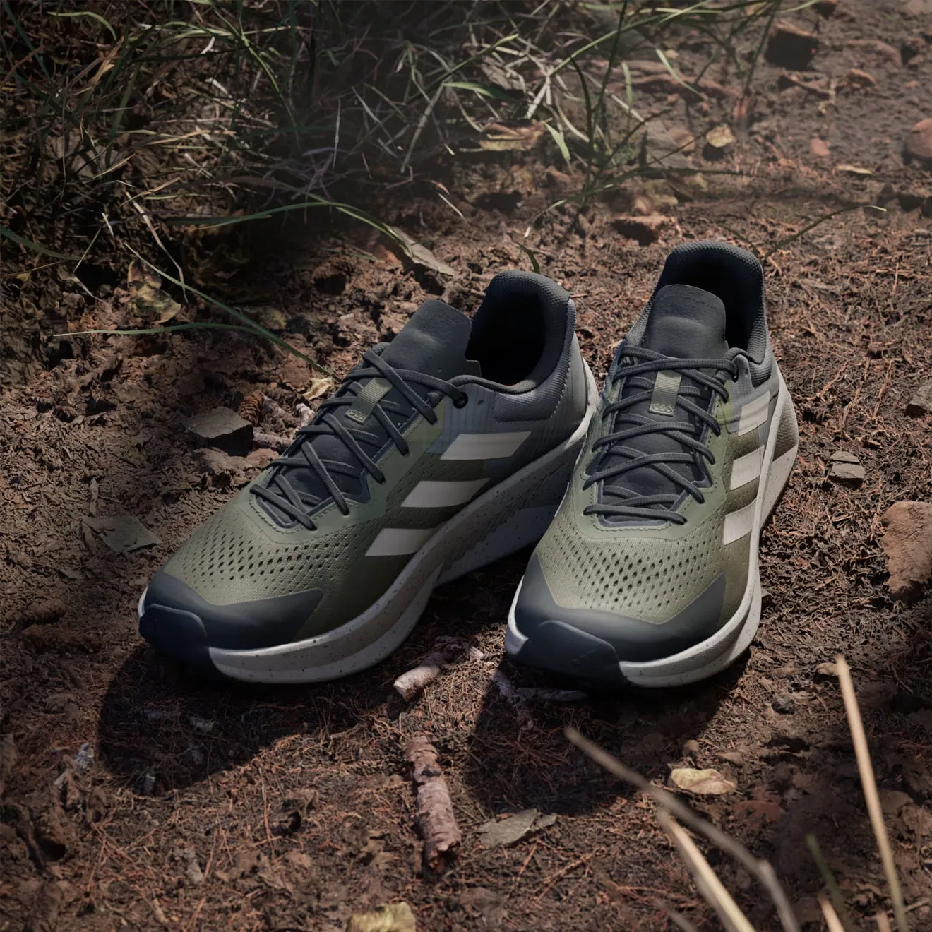 Shoes Adidas Terrex Men Adidas Terrex Soulstride Flow Trail Running Shoe Olive Strata / Wonder Beige / Charcoal