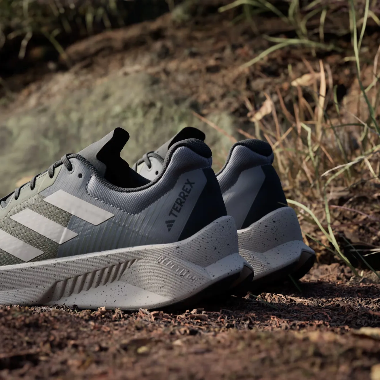 Shoes Adidas Terrex Men Adidas Terrex Soulstride Flow Trail Running Shoe Olive Strata / Wonder Beige / Charcoal