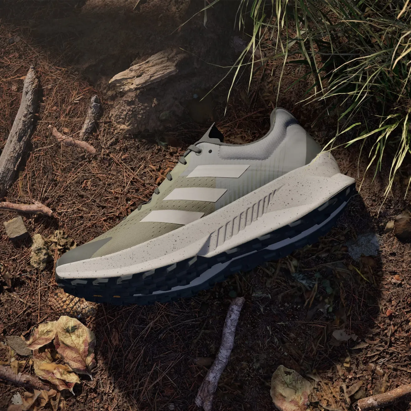Shoes Adidas Terrex Men Adidas Terrex Soulstride Flow Trail Running Shoe Olive Strata / Wonder Beige / Charcoal