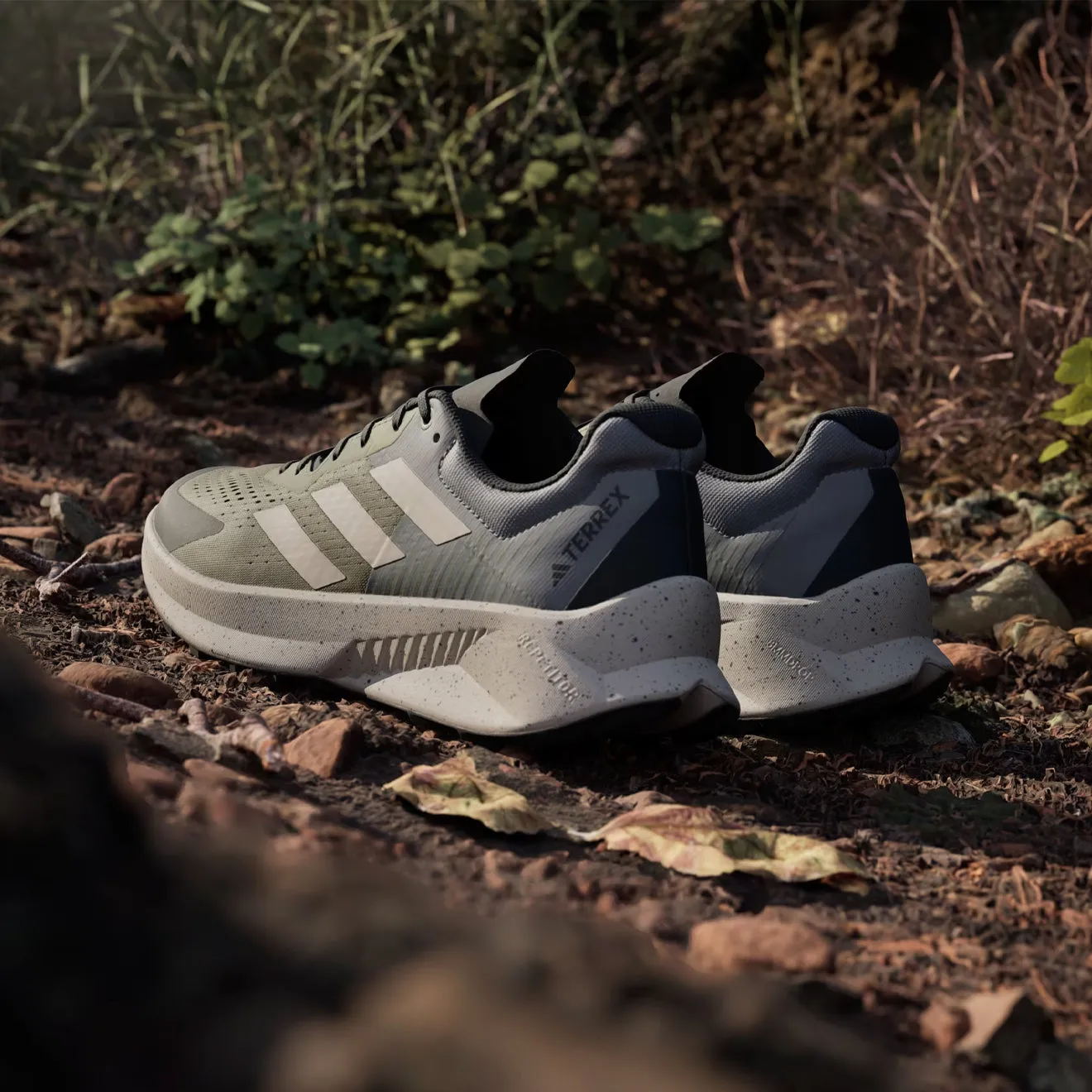 Shoes Adidas Terrex Men Adidas Terrex Soulstride Flow Trail Running Shoe Olive Strata / Wonder Beige / Charcoal