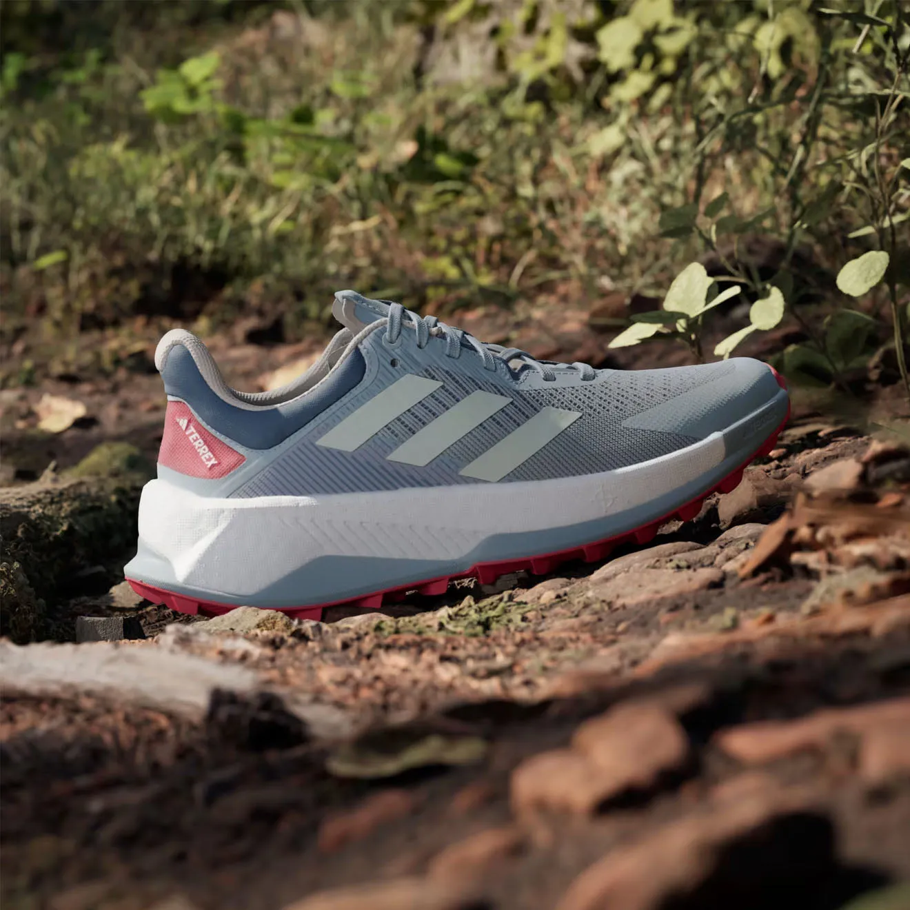 Shoes Adidas Terrex Men Adidas Terrex Soulstride Ultra Trail Running Shoes Magic Grey / Linen Green / Pure Ruby