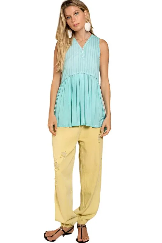 Simple But Unique Babydoll Knit Tank Top