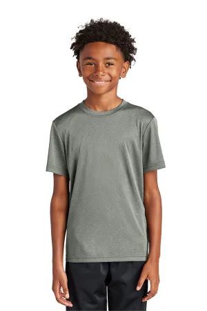 Sport-Tek Youth Competitor Moisture Wicking Short Sleeve Crewneck T-Shirt - Heather Concrete Grey