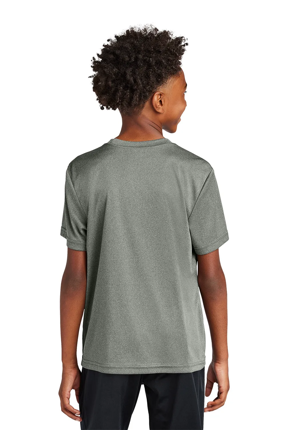 Sport-Tek Youth Competitor Moisture Wicking Short Sleeve Crewneck T-Shirt - Heather Concrete Grey
