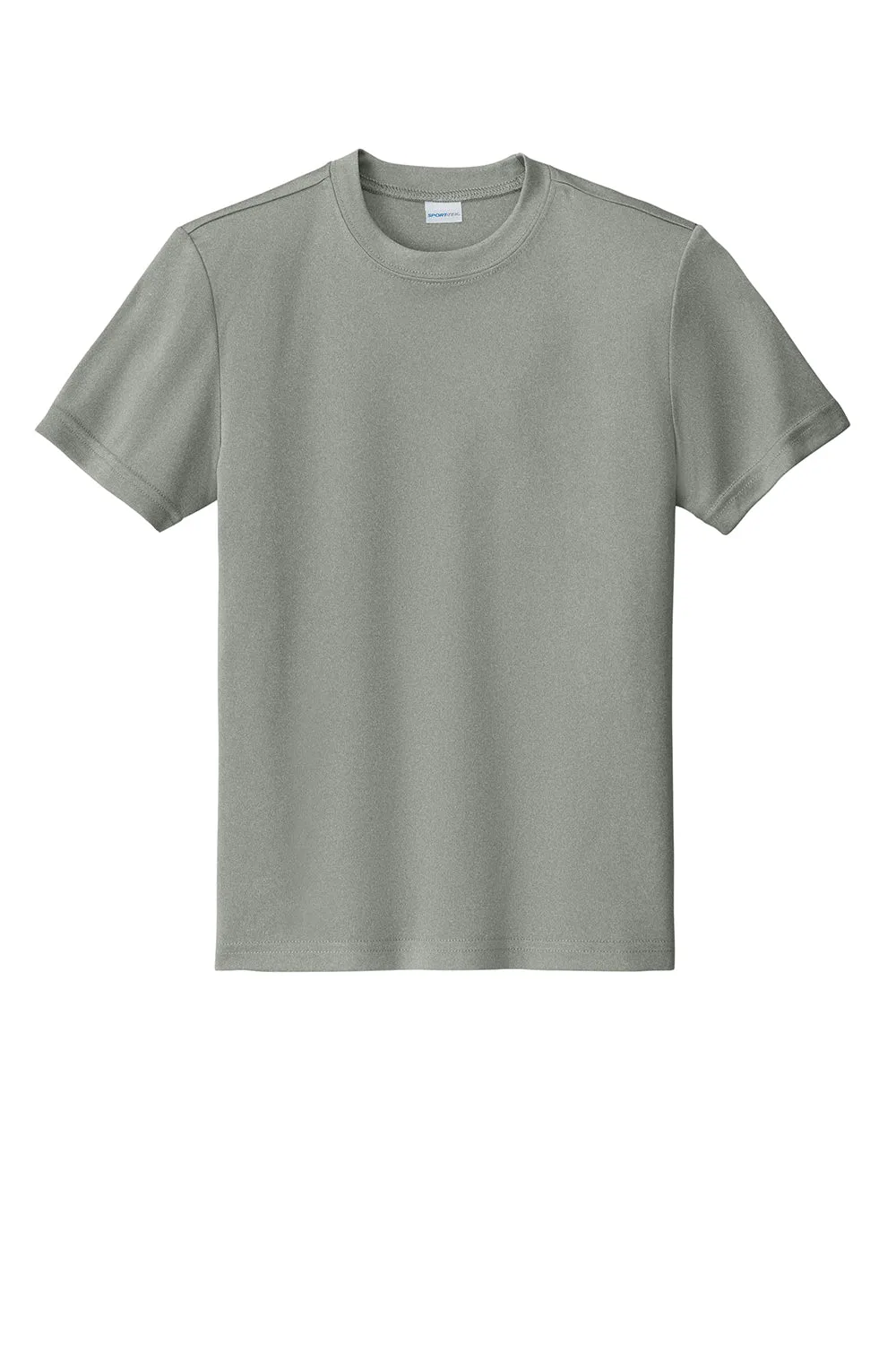 Sport-Tek Youth Competitor Moisture Wicking Short Sleeve Crewneck T-Shirt - Heather Concrete Grey