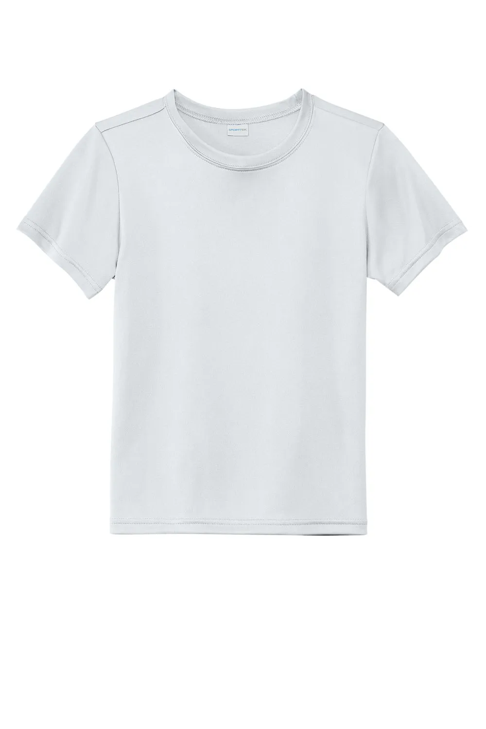 Sport-Tek Youth Re-Compete Moisture Wicking Short Sleeve Crewneck T-Shirt - White