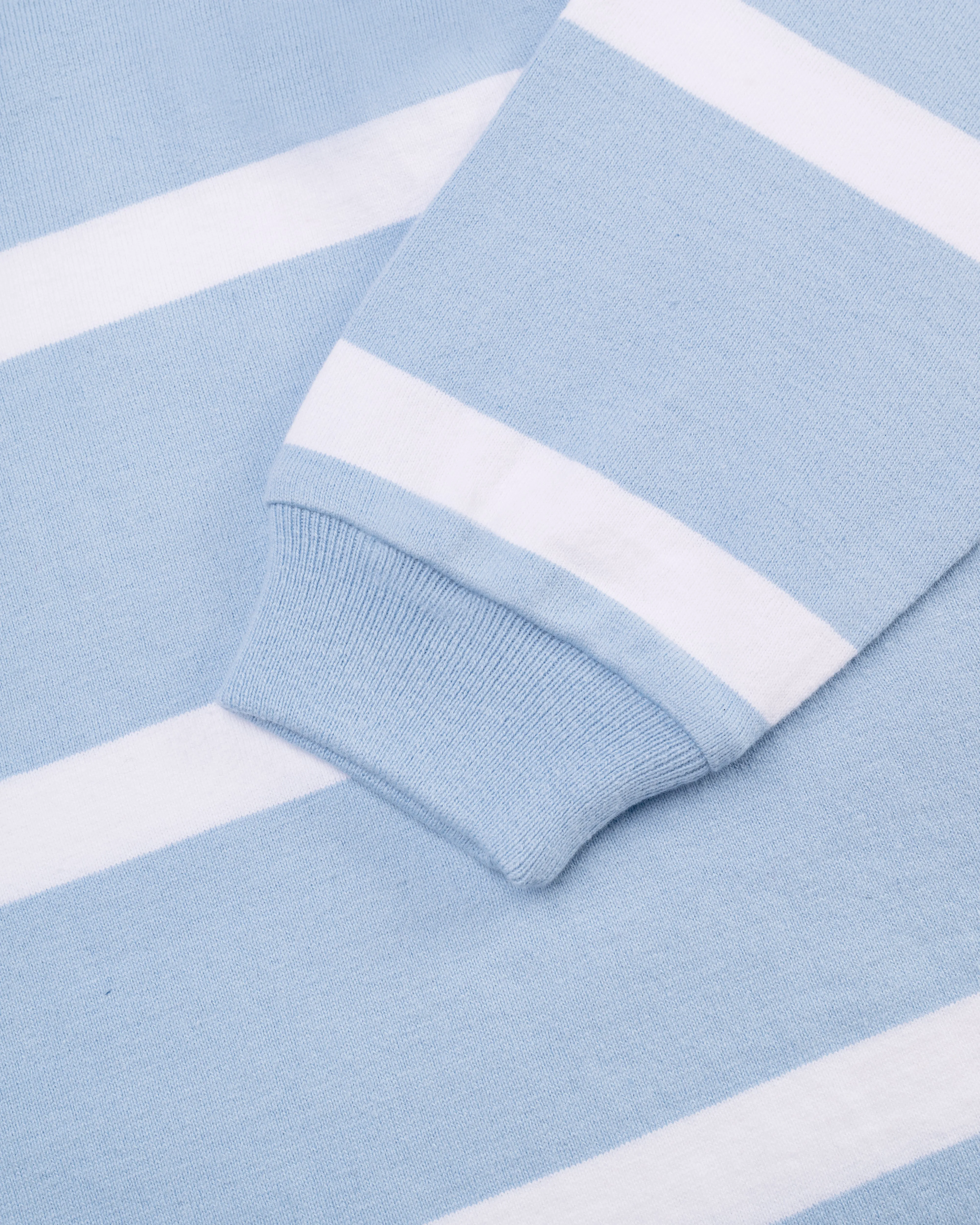STRIPE RUGBY SHIRT - LIGHT BLUE/WHITE
