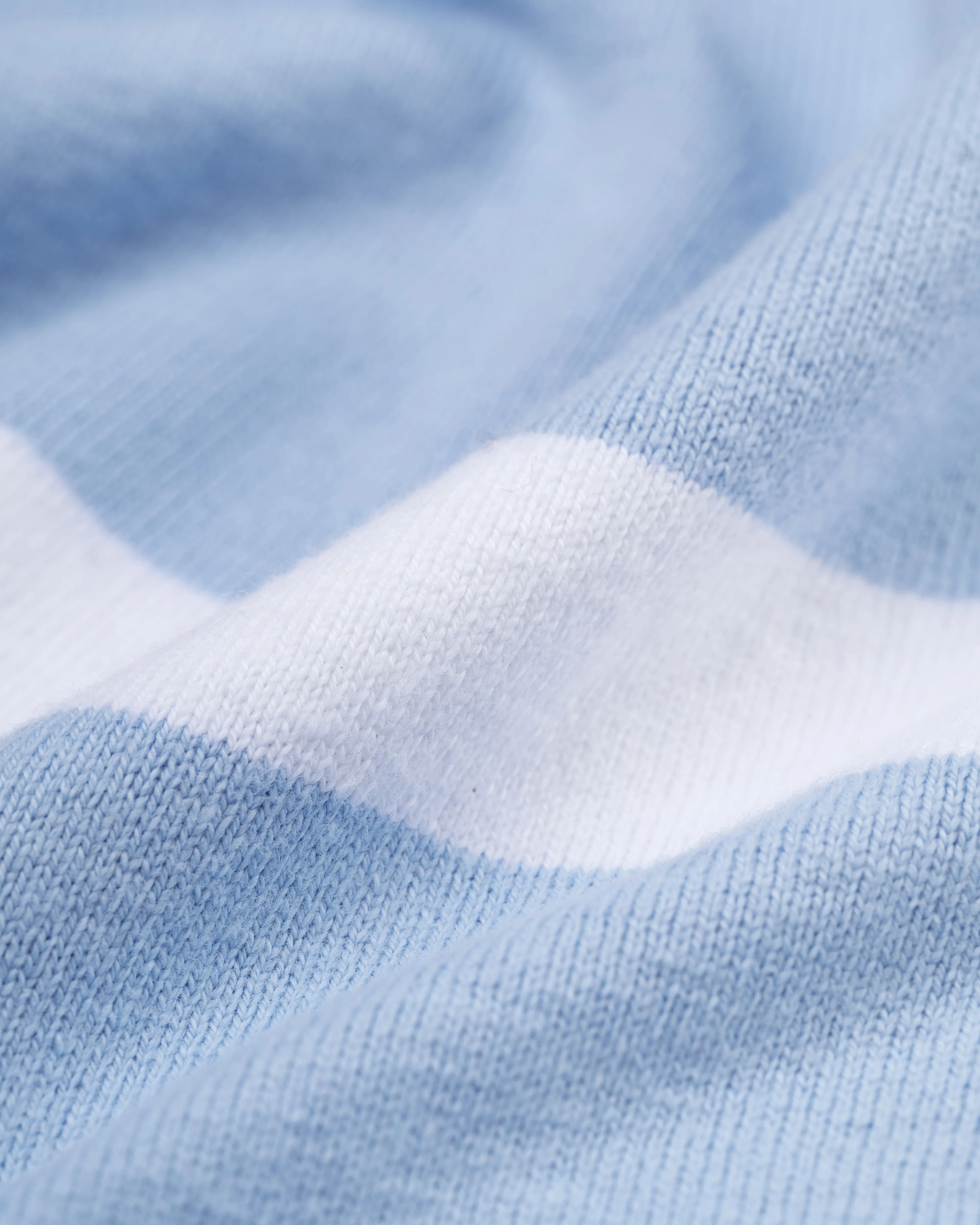 STRIPE RUGBY SHIRT - LIGHT BLUE/WHITE