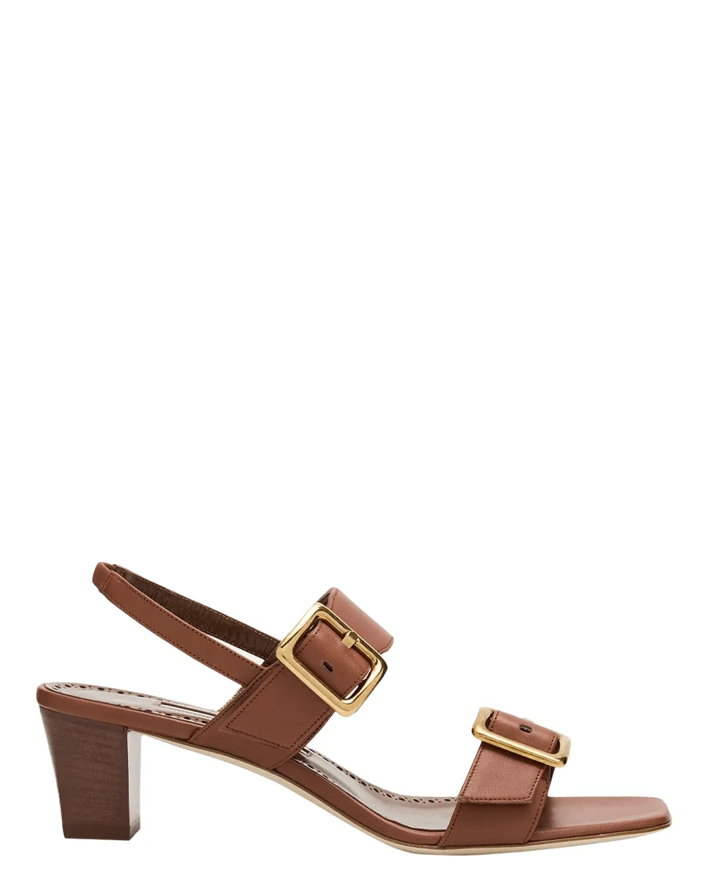 Thalitsli Dual Buckle Sandal in Dark Brown