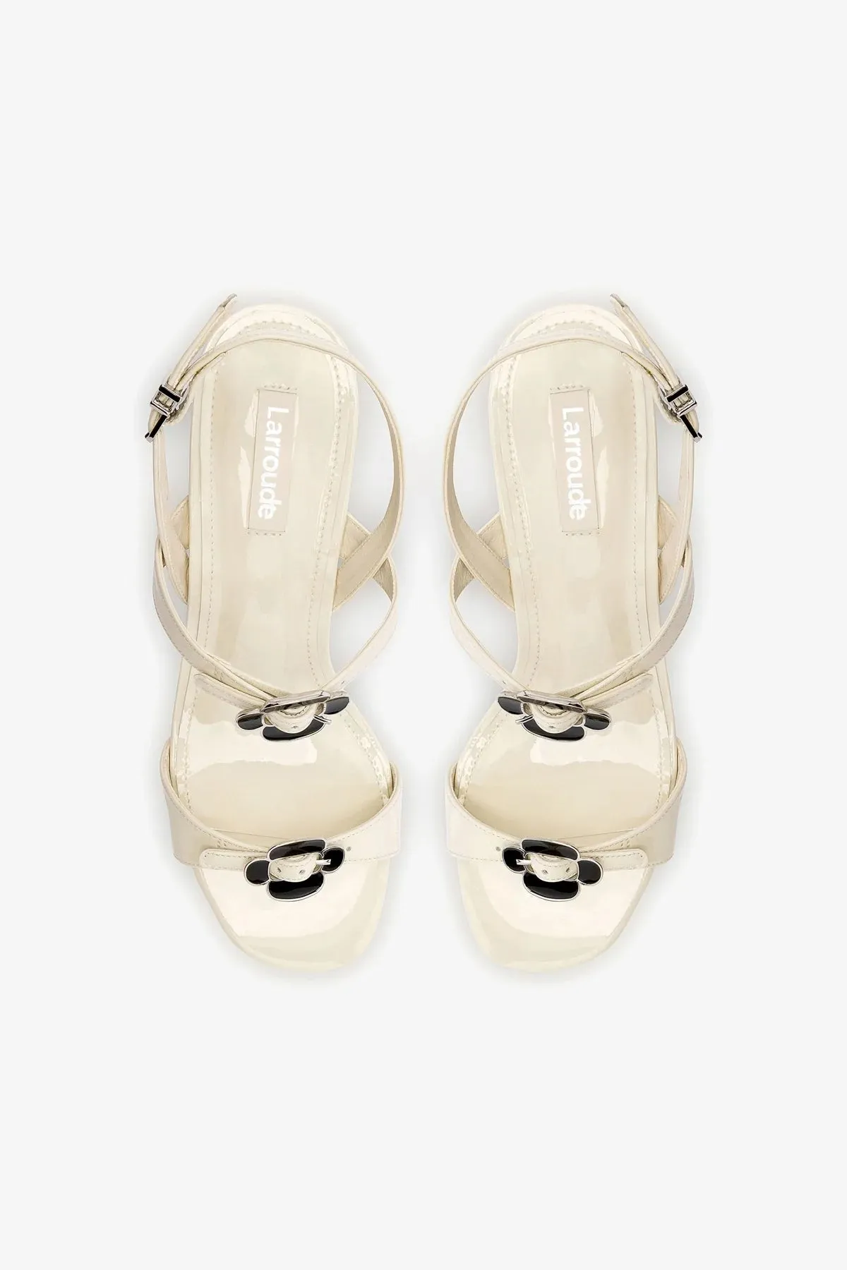 Tinx Block In Ivory Patent Leather