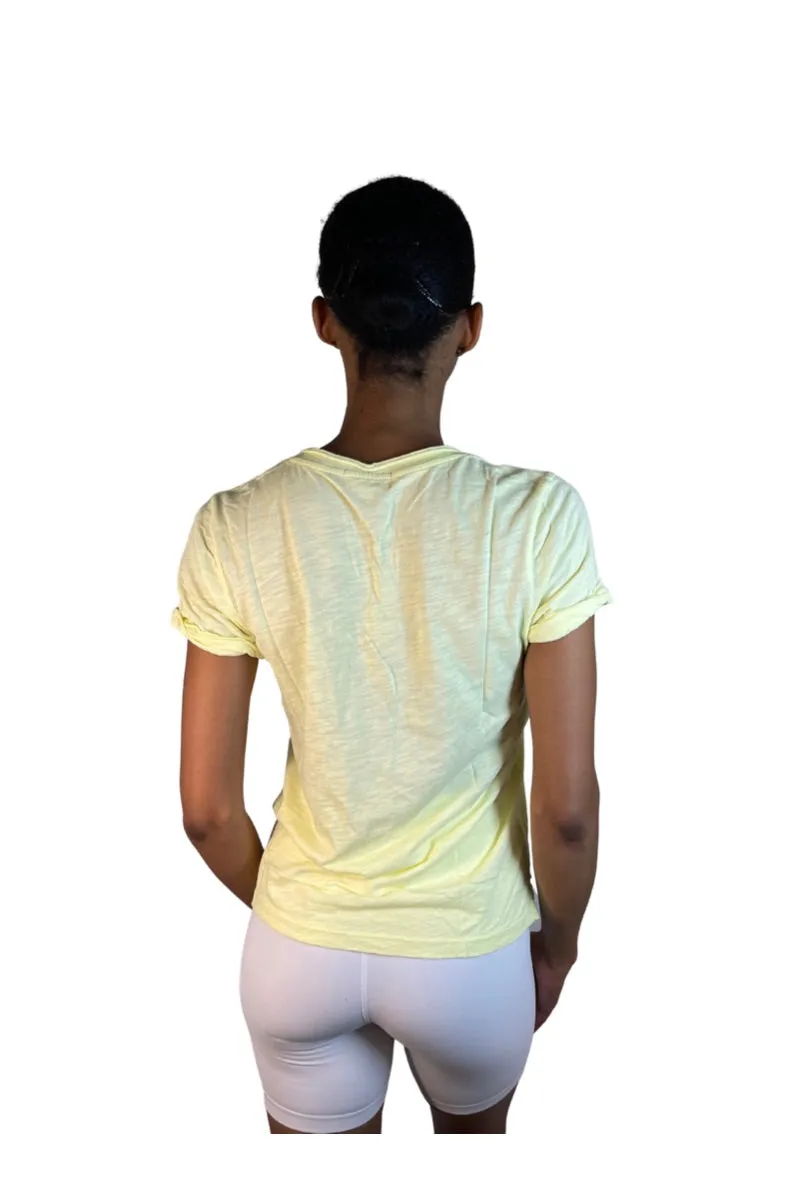 TLA Petite V-Neck Tee Shirt with Pocket