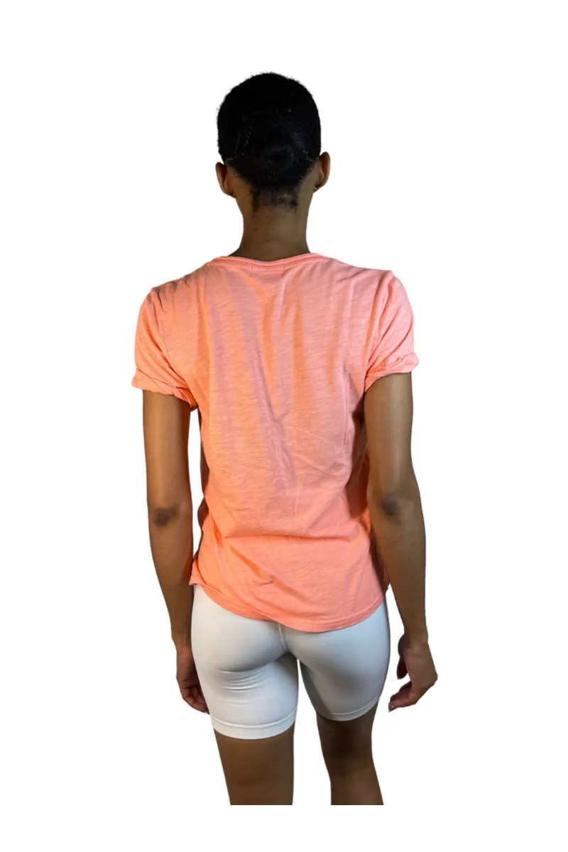TLA Petite V-Neck Tee Shirt with Pocket