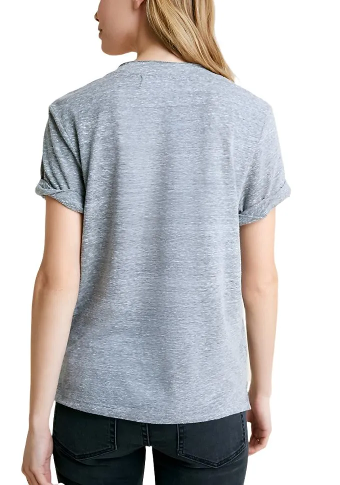 TLA Petite V-Neck Tee Shirt with Pocket
