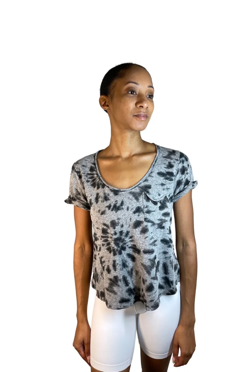 TLA Petite V-Neck Tee Shirt with Pocket