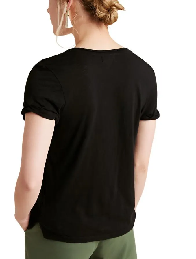 TLA Petite V-Neck Tee Shirt with Pocket